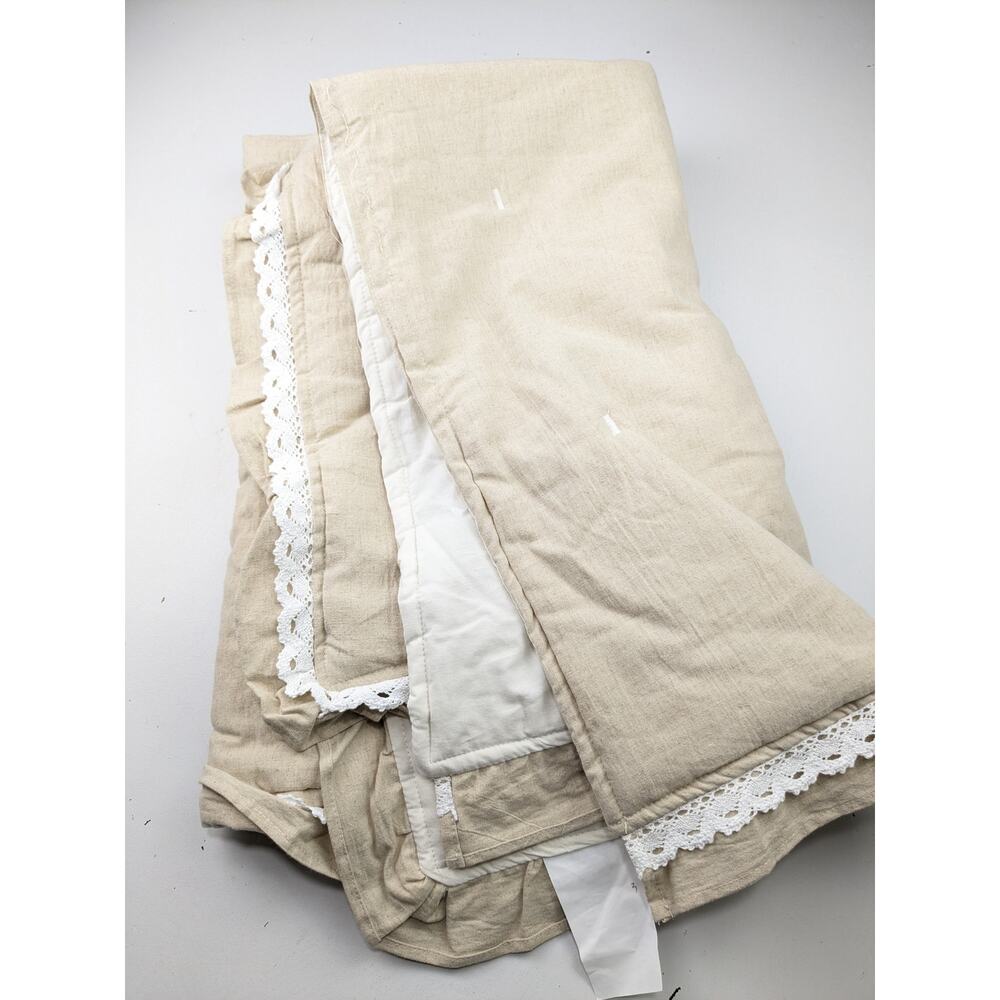 Coco Village Beige Crib Size Quilt - NEW